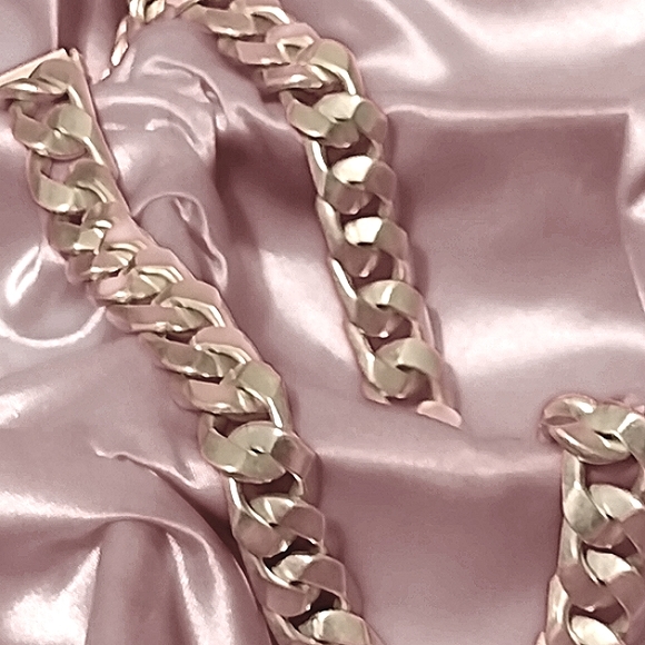 Rock Star ✨ ⭐ 9.83 Ounces of Pure Sterling Silver Heavy Cable Link ITALY - Picture 7 of 11